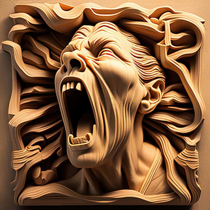 3D model George roars American artist (STL)